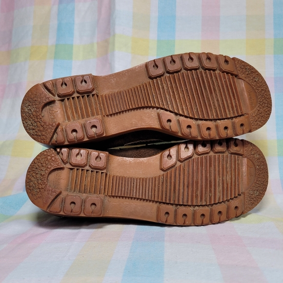 Rare 1970s BeeJays Sunbeam leather suede trainers shoes vintage brown lace up - Picture 8 of 13